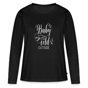 Baby it s cold outside Hiver Christmas - T-shirt manches longues Premium bio Femme - noir - Devant - Julia (174cm)