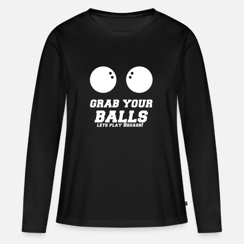 squash - Frauen Premium Bio Langarmshirt - Schwarz