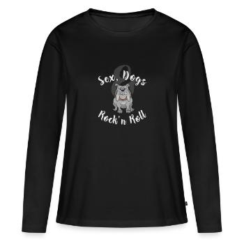 Chien dogue sort gît Wuff sexe rütters chien amoureux - T-shirt manches longues Premium bio Femme - noir - Devant - Julia (174cm)