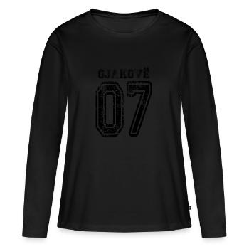 Gjakova 07, 07 Gjakova, cadeau des Albanais du Kosovo - T-shirt manches longues Premium bio Femme - noir - Devant - Julia (174cm)