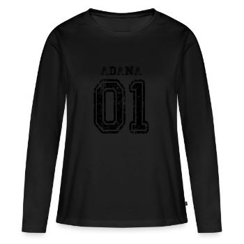01 plaque d'immatriculation turque Adana comme un cadeau - T-shirt manches longues Premium bio Femme - noir - Devant - Julia (174cm)
