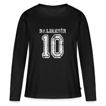 10 Balikesir plaque d'immatriculation turque comme un cadeau - T-shirt manches longues Premium bio Femme - noir - Devant - Julia (174cm)
