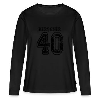 40 plaque d'immatriculation Kirsehir turque comme un cadeau - T-shirt manches longues Premium bio Femme - noir - Devant - Julia (174cm)
