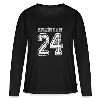 24 Erzincan plaque d'immatriculation turque comme un cadeau - T-shirt manches longues Premium bio Femme - noir - Devant - Julia (174cm)