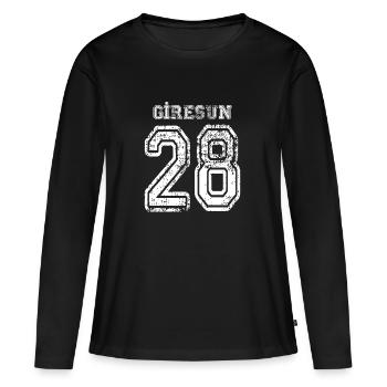 28 Giresun plaque d'immatriculation turque comme un cadeau - T-shirt manches longues Premium bio Femme - noir - Devant - Julia (174cm)