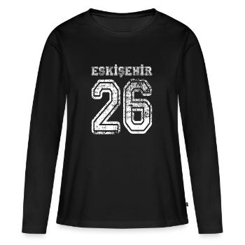 26 Eskisehir plaque d'immatriculation turque comme un cadeau - T-shirt manches longues Premium bio Femme - noir - Devant - Julia (174cm)