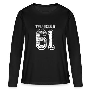 61 Trabzon plaque d'immatriculation turque comme un cadeau - T-shirt manches longues Premium bio Femme - noir - Devant - Julia (174cm)