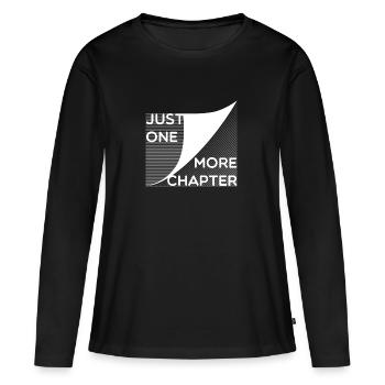 Bookworm - only a chapter - Women's Premium Organic Long Sleeve Shirt - black - Front - Julia (174cm)