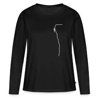 grimper grimpeur cadeau bouldering bouldering - T-shirt manches longues Premium bio Femme - noir - Devant - Julia (174cm)