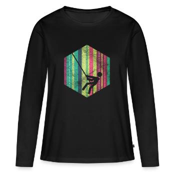 grimper grimpeur cadeau bouldering bouldering - T-shirt manches longues Premium bio Femme - noir - Devant - Julia (174cm)