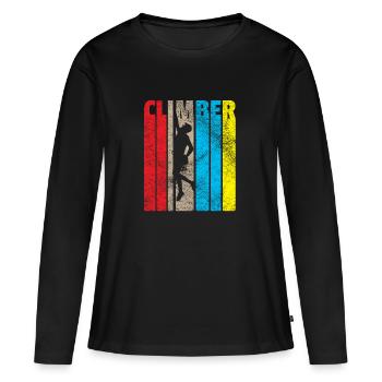 grimper grimpeur cadeau bouldering bouldering - T-shirt manches longues Premium bio Femme - noir - Devant - Julia (174cm)