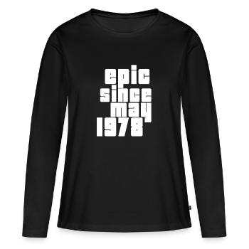 epic since may 1978 - T-shirt manches longues Premium bio Femme - noir - Devant - Julia (174cm)