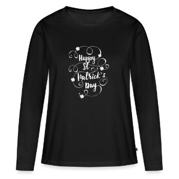 Bonne Saint Patrick T-shirt vintage cadeau - T-shirt manches longues Premium bio Femme - noir - Devant - Julia (174cm)