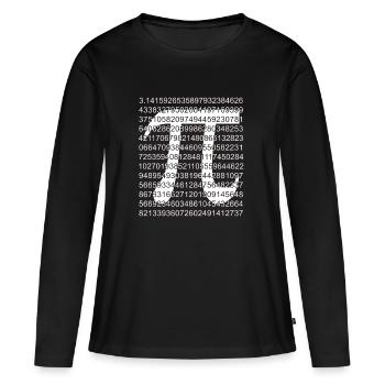 Matrice Pi - T-shirt manches longues Premium bio Femme - noir - Devant - Julia (174cm)