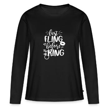 Funny JGA Bride Shirt - wedding hen party - Women's Premium Organic Long Sleeve Shirt - black - Front - Julia (174cm)