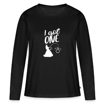 Sexy Team Braut JGA Shirt Junggesellinnenabschied - Frauen Premium Bio Langarmshirt - Schwarz - Vorne - Julia (174cm)