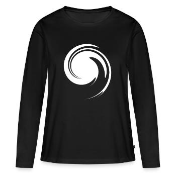 SYMBOLES SYMBOLES - T-shirt manches longues Premium bio Femme - noir - Devant - Julia (174cm)