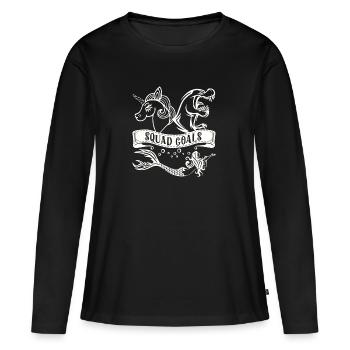 Kader Ziele Fantasy Geschenk - Frauen Premium Bio Langarmshirt - Schwarz - Vorne - Julia (174cm)