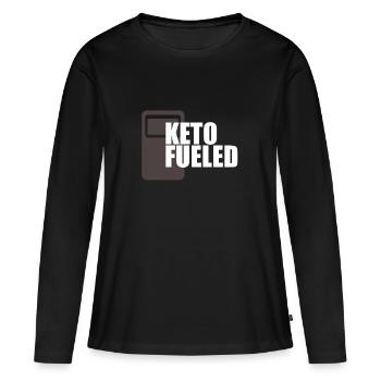 CETO alimentée - T-shirt manches longues Premium bio Femme - noir - Devant - Julia (174cm)