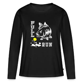 FULLRUN carp angler carp carp fishing gift - Women's Premium Organic Long Sleeve Shirt - black - Front - Julia (174cm)