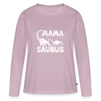 Mama Saurus v3 - Women's Premium Organic Long Sleeve Shirt - dusky pink - Front - Julia (174cm)