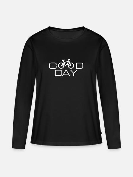 Guter Tag zum Fahrradfahren Radsport Geschenk Rad - Frauen Premium Bio Langarmshirt - Schwarz