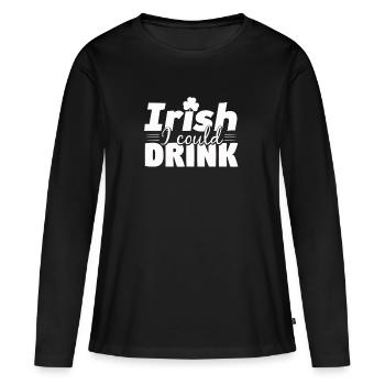 Saint-Patrick Irish Luck Irish Gift - T-shirt manches longues Premium bio Femme - noir - Devant - Julia (174cm)