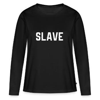 Slave - Frauen Premium Bio Langarmshirt - Schwarz - Vorne - Julia (174cm)
