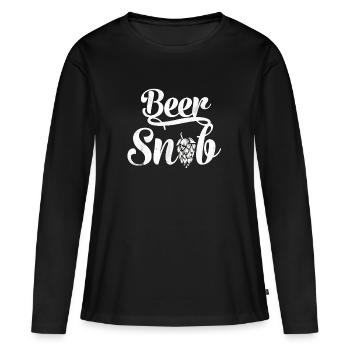 Houblon - brasseur de bière - brasserie - brasserie - T-shirt manches longues Premium bio Femme - noir - Devant - Julia (174cm)