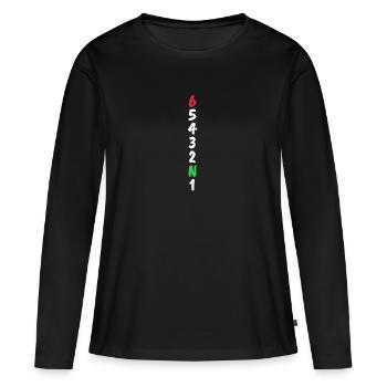 1N23456 cadeau de course de vitesse de vitesse de moto - T-shirt manches longues Premium bio Femme - noir - Devant - Julia (174cm)