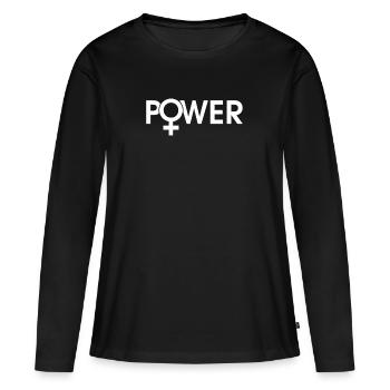 Power, Women's Power, JGA - Women's Premium Organic Long Sleeve Shirt - black - Front - Julia (174cm)