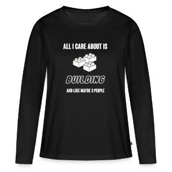 Building Block - Building Blocks - Building - Gift - Women's Premium Organic Long Sleeve Shirt - black - Front - Julia (174cm)