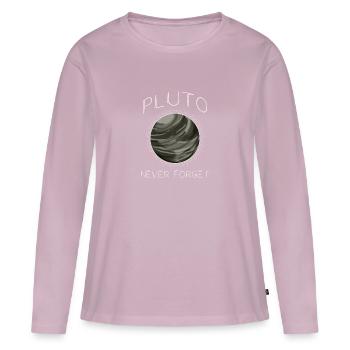 Pluto Planet Gift - Women's Premium Organic Long Sleeve Shirt - dusky pink - Front - Julia (174cm)
