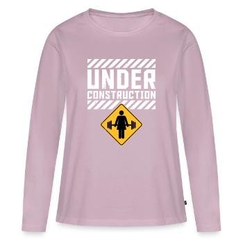 Msr. UNDER CONSTRUCTION - Women's Premium Organic Long Sleeve Shirt - dusky pink - Front - Julia (174cm)
