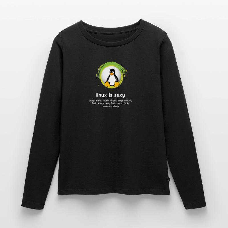 Computer System Penguin Nerd pc inside code admin Women's Premium Organic Long Sleeve Shirt