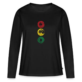 Feu trafic trafic cadeau enfants couleurs voiture colorée - T-shirt manches longues Premium bio Femme - noir - Devant - Julia (174cm)