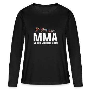 Mixed Martial Arts combat sports - MMA - Gift - Frauen Premium Bio Langarmshirt - Schwarz - Vorne - Julia (174cm)