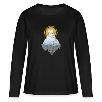 Polar Bear - T-shirt manches longues Premium bio Femme - noir - Devant - Julia (174cm)