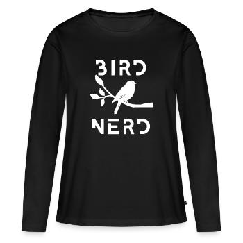 Observation des oiseaux - Observation des oiseaux - Birding - Nerd - T-shirt manches longues Premium bio Femme - noir - Devant - Julia (174cm)