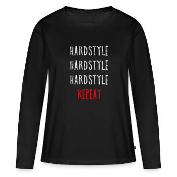 Hardstyle - T-shirt manches longues Premium bio Femme - noir - Devant - Julia (174cm)