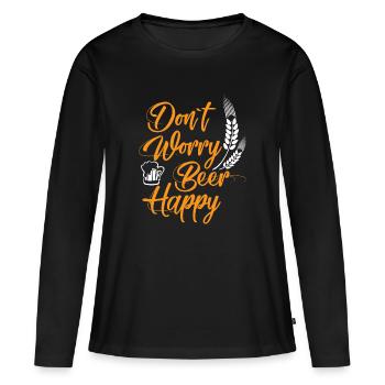 Don't worry.. - Gift - Women's Premium Organic Long Sleeve Shirt - black - Front - Julia (174cm)