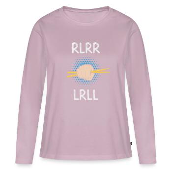 Drummer Drummer - Paradiddle - own band - Women's Premium Organic Long Sleeve Shirt - dusky pink - Front - Julia (174cm)