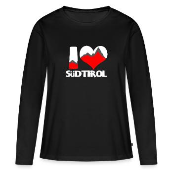 Südtirol Tyrol du Sud - T-shirt manches longues Premium bio Femme - noir - Devant - Julia (174cm)
