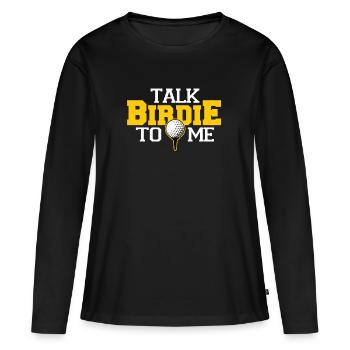 Golf Birdie Driver Putter Golf balle trou en un - T-shirt manches longues Premium bio Femme - noir - Devant - Julia (174cm)