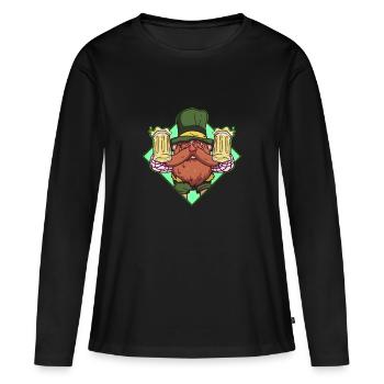Celtic Beer - Irish Beer - Gift - Women's Premium Organic Long Sleeve Shirt - black - Front - Julia (174cm)