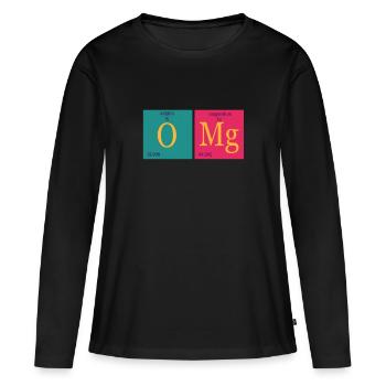 Oh mon dieu - T-shirt manches longues Premium bio Femme - noir - Devant - Julia (174cm)