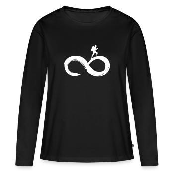 marche - T-shirt manches longues Premium bio Femme - noir - Devant - Julia (174cm)