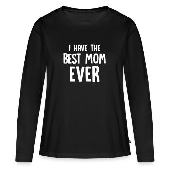 Beste Mutter - Frauen Premium Bio Langarmshirt - Schwarz - Vorne - Julia (174cm)