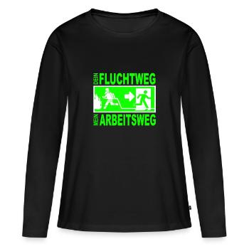 Escape Fire Department Feu d'urgence Exit Fire Gift - T-shirt manches longues Premium bio Femme - noir - Devant - Julia (174cm)