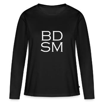 BDSM Esclave Submissive Bondage - T-shirt manches longues Premium bio Femme - noir - Devant - Julia (174cm)